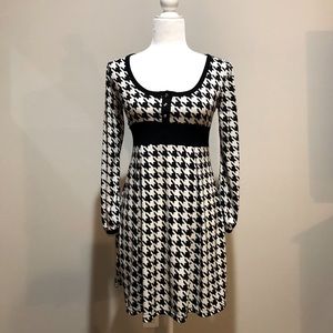 Black and white houndstooth dress